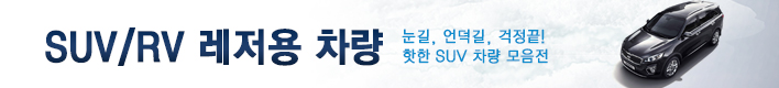 SUV/RV - 눈길, 언덕길, 걱정 끝! 핫한 SUV차량 모음전
